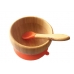 Kiddies & Co Bamboo Bowl & Spoon - Orange